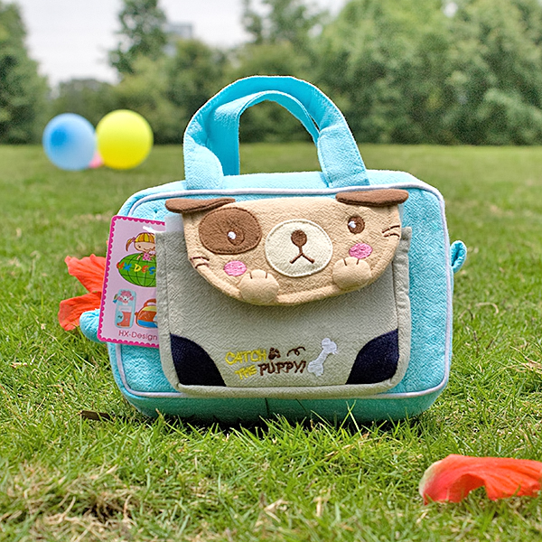 [catch The Puppy] Embroidered Applique Kids Fanny Waist Pack / Travel Lumbar Pack (6.7*4.3*2.6)