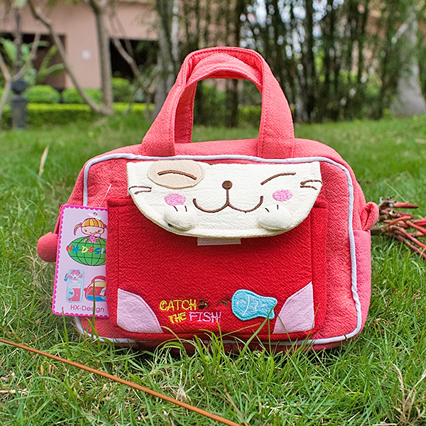 [catch The Fish-2] Embroidered Applique Kids Fanny Waist Pack / Travel Lumbar Pack (6.7*4.3*2.6)