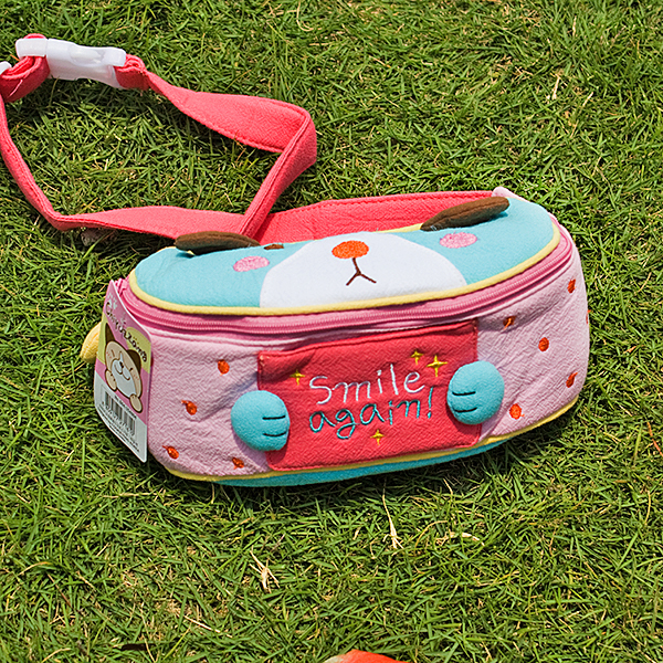 [smile Puppy] Embroidered Applique Kids Fanny Waist Pack / Travel Lumbar Pack (7.1*3.1*2.8)