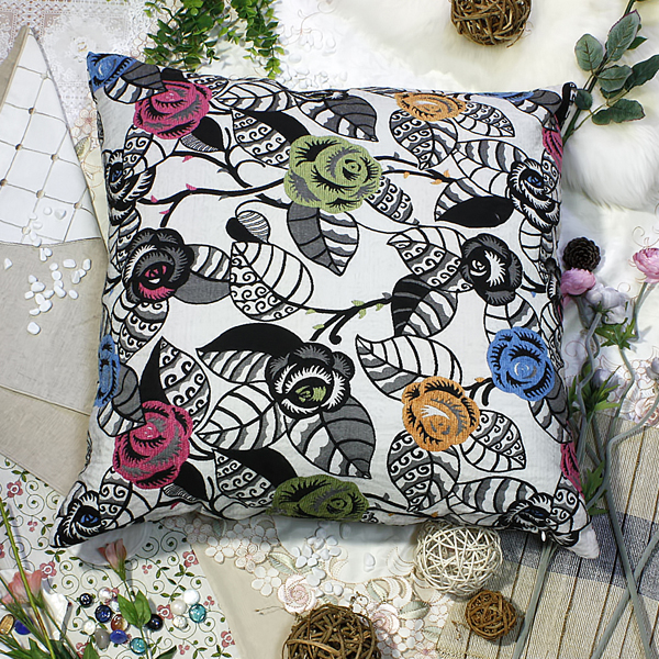 [colorful Rose] Decorative Pillow Cushion / Floor Cushion (23.6 By 23.6 Inches)