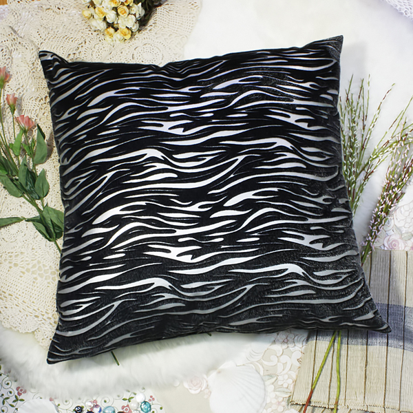 [black White Flame] Decorative Pillow Cushion / Floor Cushion (23.6 By 23.6 Inches)