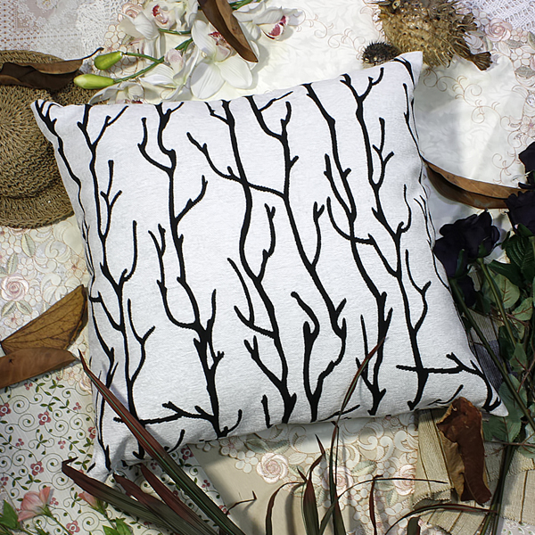[black Branch] Decorative Pillow Cushion / Floor Cushion (23.6 By 23.6 Inches)