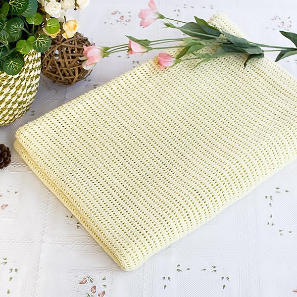[yellow] 100% Cotton Thermal Cellular Throw Blanket (51.2 By 70.9 Inches)
