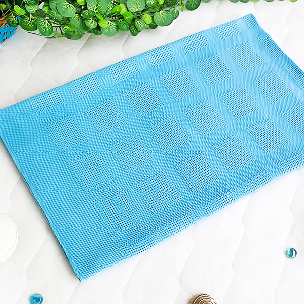 [light Sky Blue] 100% Cotton Jacquard Weave Throw Blanket (50 By 59.8 Inches)