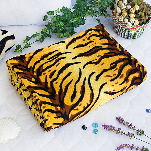 [animal Tiger] Coral Fleece Throw Blanket (59.1 By 78.7 Inches)