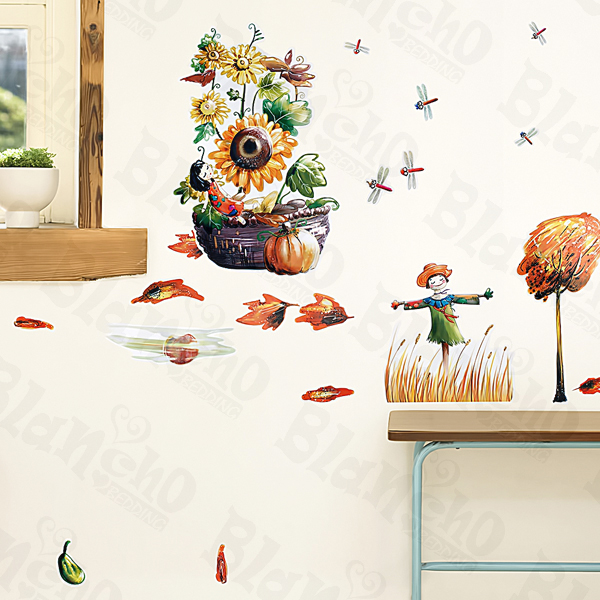Leafy Season - Medium Wall Decals Stickers Appliques Home Decor