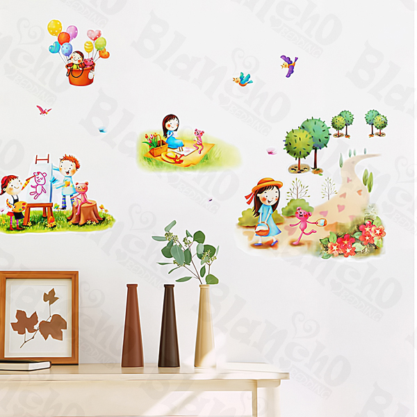 Leisure Time-1 - Medium Wall Decals Stickers Appliques Home Decor