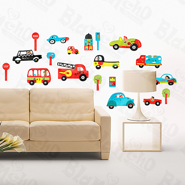 Cars & Signs - Large Wall Decals Stickers Appliques Home Decor