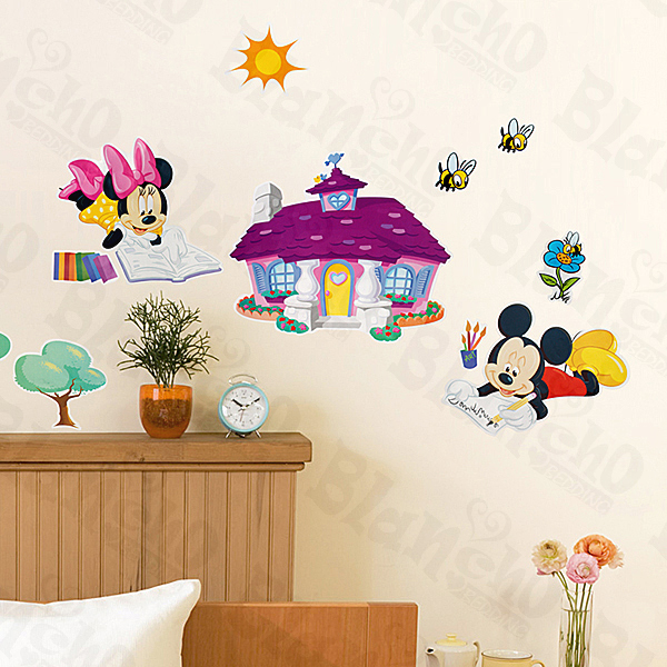 Mickey & Minnie-1 - Medium Wall Decals Stickers Appliques Home Decor