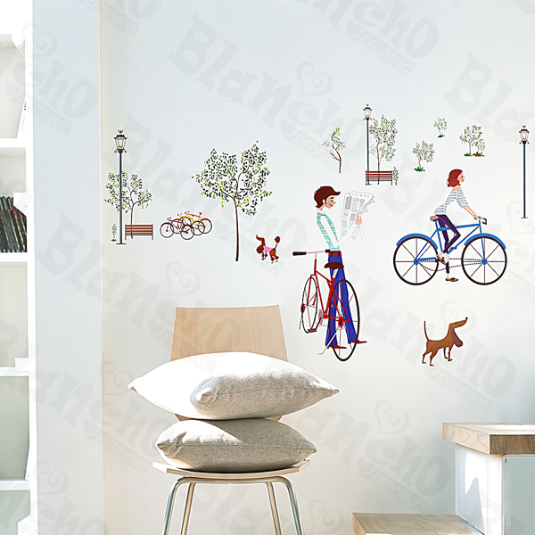 Bike Leisure - Medium Wall Decals Stickers Appliques Home Decor