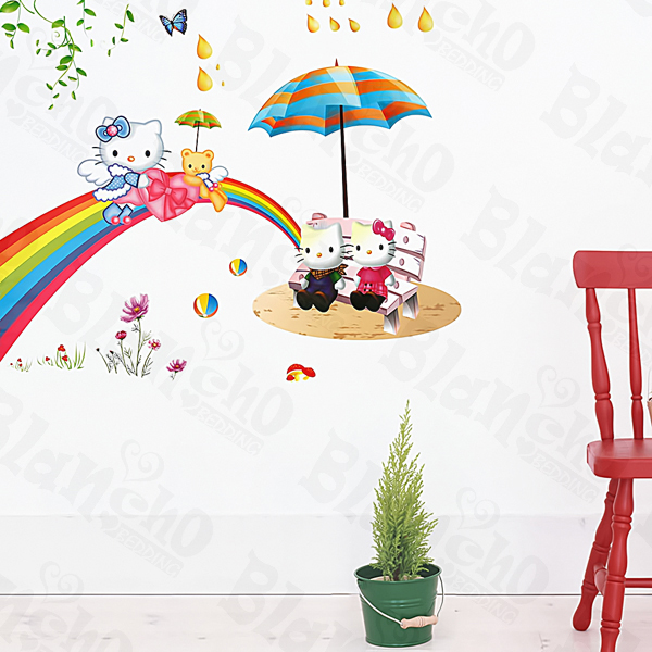 Hello Kitty-2 - Large Wall Decals Stickers Appliques Home Decor