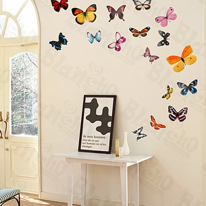 Butterflies - Medium Wall Decals Stickers Appliques Home Decor